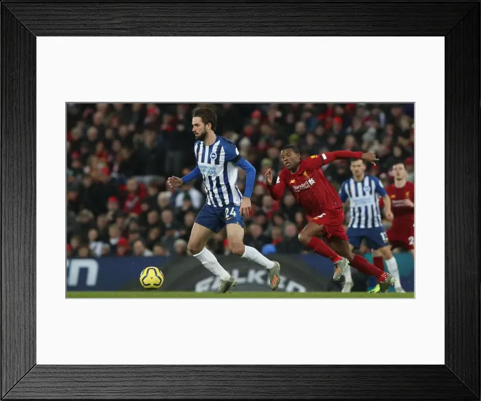 Framed Print : Premier League Showdown: Liverpool vs. Brighton and Hove Albion at Anfield (30NOV19) Framed Print : Premier League Showdown: Liverpool vs. Brighton and Hove Albion at Anfield (30NOV19)
