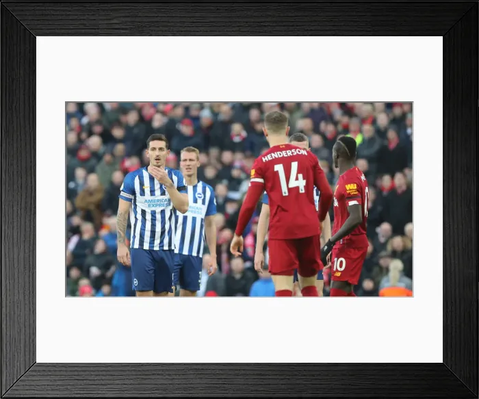 Framed Print : Premier League Showdown: Liverpool vs. Brighton and Hove Albion at Anfield (30NOV19) Framed Print : Premier League Showdown: Liverpool vs. Brighton and Hove Albion at Anfield (30NOV19)