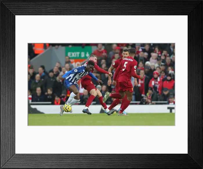 Framed Print : Premier League Showdown: Liverpool vs. Brighton & Hove Albion at Anfield (30NOV19) Framed Print : Premier League Showdown: Liverpool vs. Brighton & Hove Albion at Anfield (30NOV19)