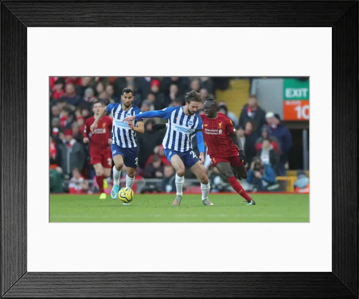 Framed Print : Premier League Showdown: Liverpool vs. Brighton & Hove Albion at Anfield (30NOV19) Framed Print : Premier League Showdown: Liverpool vs. Brighton & Hove Albion at Anfield (30NOV19)