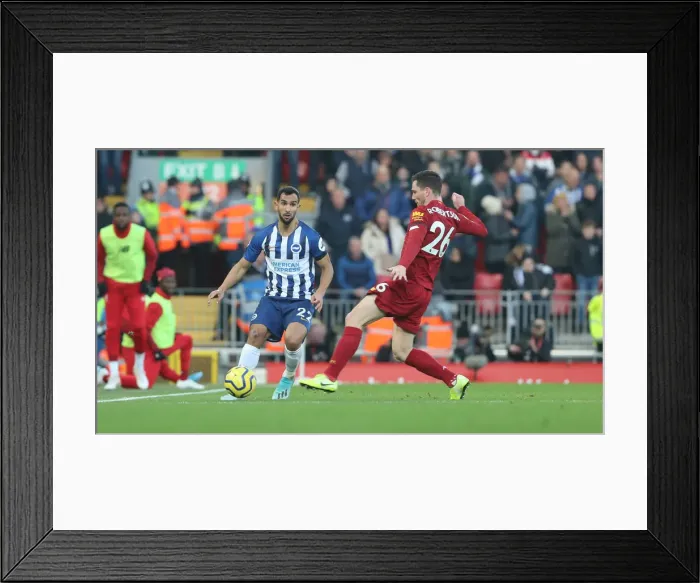 Framed Print : Premier League Showdown: Liverpool vs. Brighton and Hove Albion at Anfield (30NOV19) Framed Print : Premier League Showdown: Liverpool vs. Brighton and Hove Albion at Anfield (30NOV19)