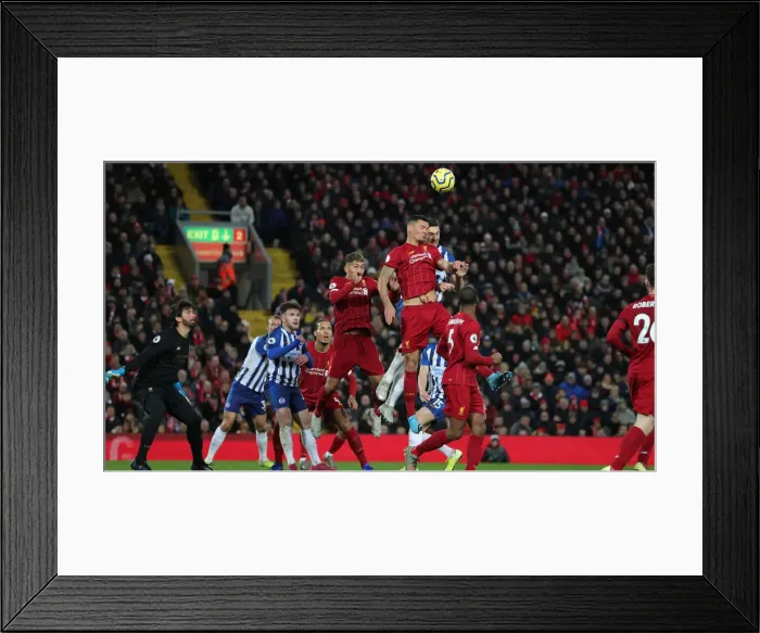 Framed Print : Premier League Showdown: Liverpool vs. Brighton and Hove Albion at Anfield (30NOV19) Framed Print : Premier League Showdown: Liverpool vs. Brighton and Hove Albion at Anfield (30NOV19)