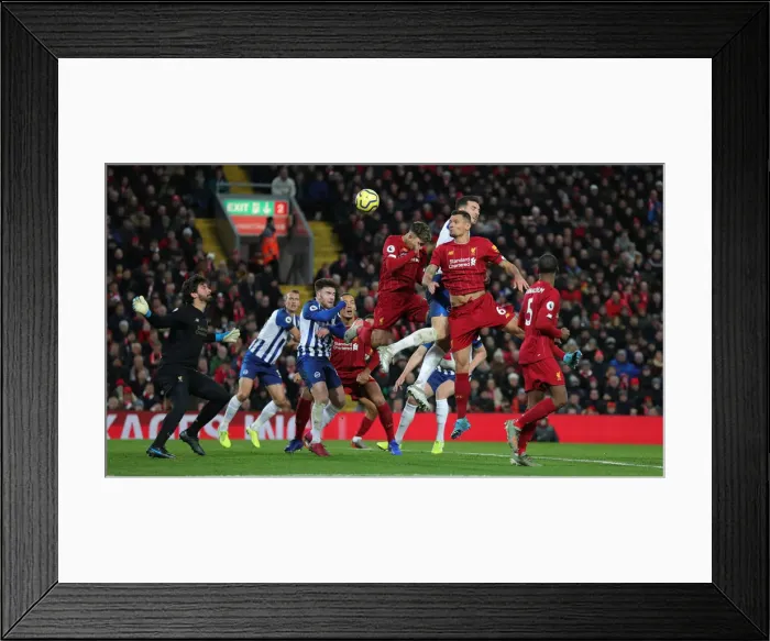 Framed Print : Premier League Showdown: Liverpool vs. Brighton & Hove Albion at Anfield (30NOV19) Framed Print : Premier League Showdown: Liverpool vs. Brighton & Hove Albion at Anfield (30NOV19)