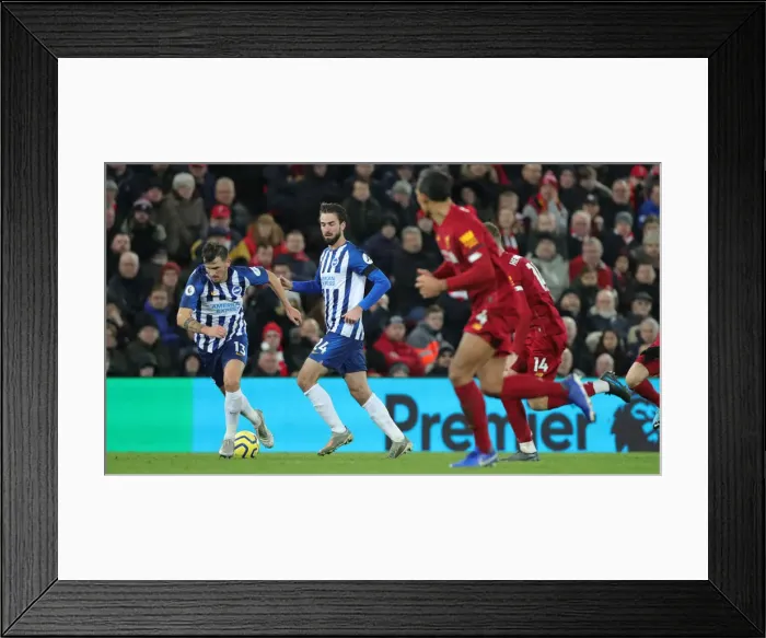 Framed Print : Premier League Showdown: Liverpool vs. Brighton and Hove Albion at Anfield (30NOV19) Framed Print : Premier League Showdown: Liverpool vs. Brighton and Hove Albion at Anfield (30NOV19)