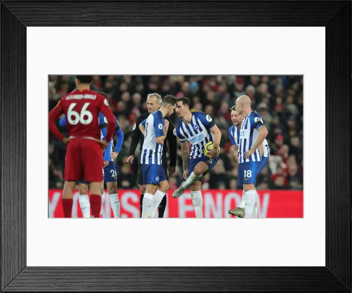 Framed Print : Premier League Showdown: Liverpool vs. Brighton & Hove Albion at Anfield (30NOV19) Framed Print : Premier League Showdown: Liverpool vs. Brighton & Hove Albion at Anfield (30NOV19)