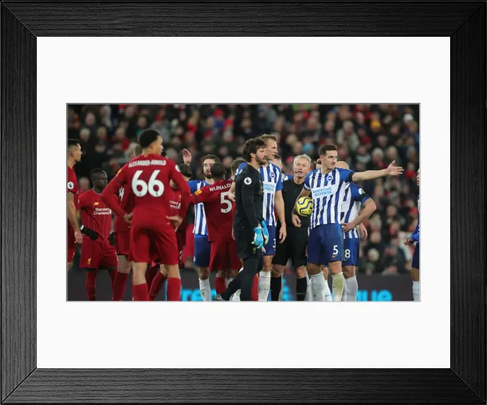 Framed Print : Premier League: Liverpool vs. Brighton and Hove Albion Showdown at Anfield (30NOV19) Framed Print : Premier League: Liverpool vs. Brighton and Hove Albion Showdown at Anfield (30NOV19)