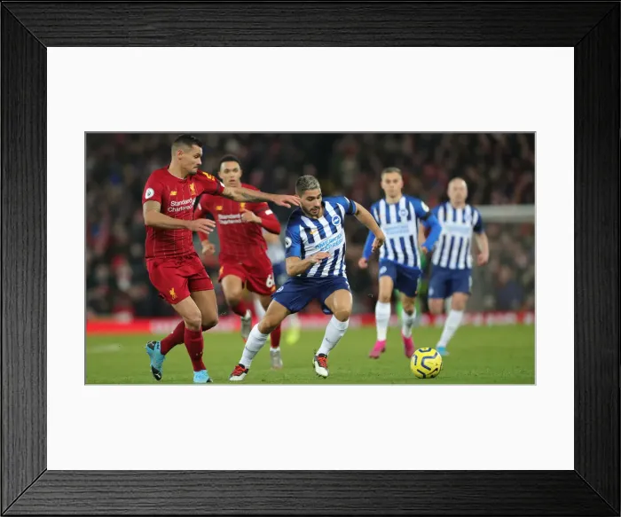 Framed Print : Premier League Showdown: Liverpool vs. Brighton and Hove Albion at Anfield (30NOV19) Framed Print : Premier League Showdown: Liverpool vs. Brighton and Hove Albion at Anfield (30NOV19)