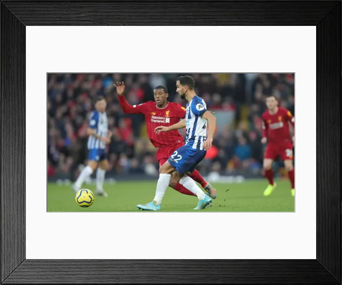 Framed Print : Premier League Showdown: Liverpool vs. Brighton & Hove Albion at Anfield (30NOV19) Framed Print : Premier League Showdown: Liverpool vs. Brighton & Hove Albion at Anfield (30NOV19)