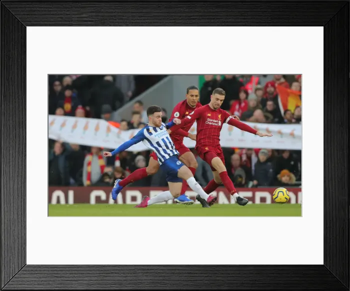 Framed Print : Premier League Showdown: Liverpool vs. Brighton & Hove Albion at Anfield (30NOV19) Framed Print : Premier League Showdown: Liverpool vs. Brighton & Hove Albion at Anfield (30NOV19)