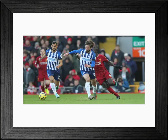 Framed Print : Premier League: Liverpool vs. Brighton and Hove Albion Showdown at Anfield (30NOV19)