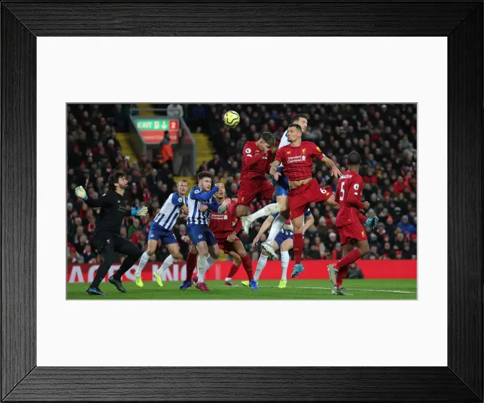 Framed Print : Premier League: Liverpool vs. Brighton and Hove Albion Showdown at Anfield (30NOV19) Framed Print : Premier League: Liverpool vs. Brighton and Hove Albion Showdown at Anfield (30NOV19)