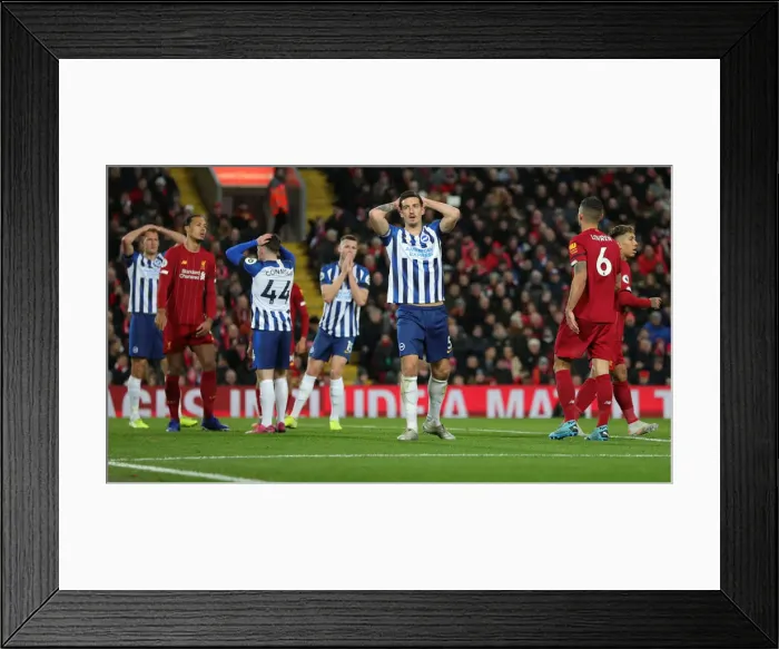 Framed Print : Premier League Showdown: Liverpool vs. Brighton & Hove Albion at Anfield (30NOV19) Framed Print : Premier League Showdown: Liverpool vs. Brighton & Hove Albion at Anfield (30NOV19)
