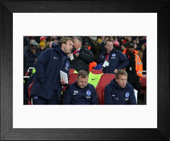 Framed Print : Intense Premier League Showdown: Arsenal vs. Brighton & Hove Albion at The Emirates Stadium (05DEC19)