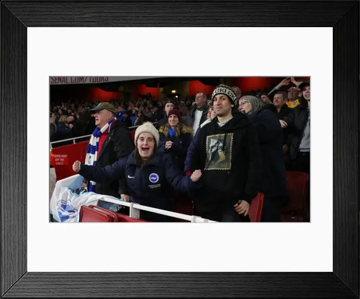 Framed Print : Intense Premier League Showdown: Arsenal vs. Brighton & Hove Albion at The Emirates Stadium (05DEC19)