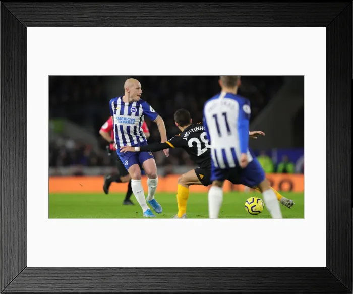 Framed Print : Brighton and Hove Albion vs. Wolverhampton Wanderers: Premier League Battle at American Express Community Stadium (08DEC19)