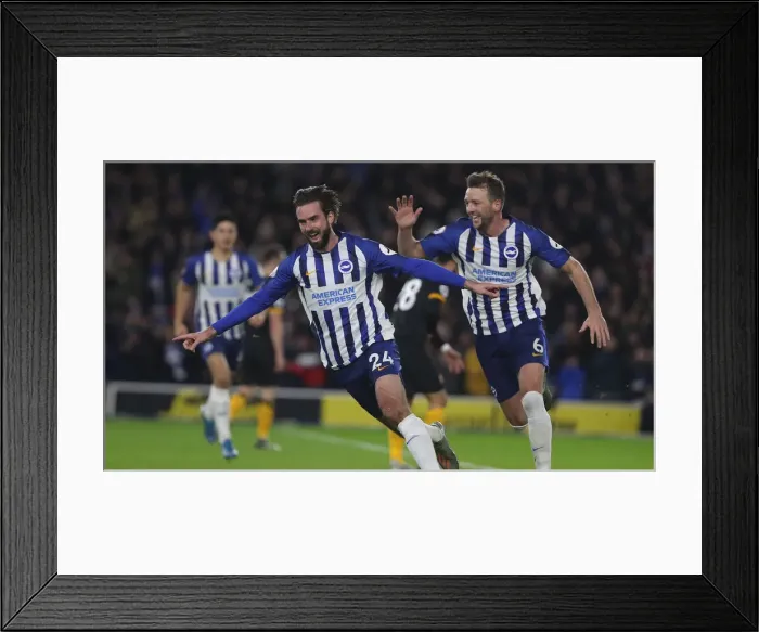 Framed Print : Brighton and Hove Albion vs. Wolverhampton Wanderers: Premier League Battle at American Express Community Stadium (December 8, 2019)