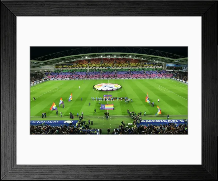 Framed Print : Brighton and Hove Albion vs. Wolverhampton Wanderers: Premier League Battle at American Express Community Stadium (08DEC19) Framed Print : Brighton and Hove Albion vs. Wolverhampton Wanderers: Premier League Battle at American Express Community Stadium (08DEC19)