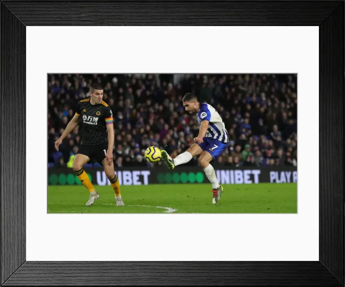Framed Print : Brighton and Hove Albion vs. Wolverhampton Wanderers: Premier League Battle at American Express Community Stadium (08DEC19) Framed Print : Brighton and Hove Albion vs. Wolverhampton Wanderers: Premier League Battle at American Express Community Stadium (08DEC19)