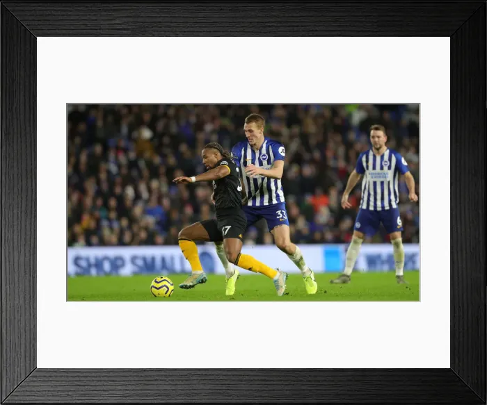 Framed Print : Brighton and Hove Albion vs. Wolverhampton Wanderers: Premier League Battle at American Express Community Stadium (08DEC19) Framed Print : Brighton and Hove Albion vs. Wolverhampton Wanderers: Premier League Battle at American Express Community Stadium (08DEC19)