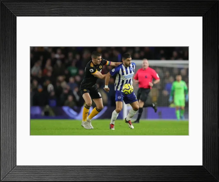 Framed Print : Brighton and Hove Albion vs. Wolverhampton Wanderers: Premier League Showdown at American Express Community Stadium (8th December 2019) Framed Print : Brighton and Hove Albion vs. Wolverhampton Wanderers: Premier League Showdown at American Express Community Stadium (8th December 2019)