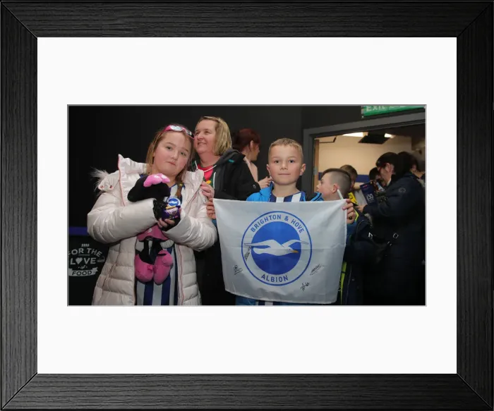 Framed Print : Brighton & Hove Albion FC: 2019 / 20 Season - Player Signing Session with Neal Maupay, Dale Stephens, Aaron Connolly, and Adam Webster at Amex Stadium Framed Print : Brighton & Hove Albion FC: 2019 / 20 Season - Player Signing Session with Neal Maupay, Dale Stephens, Aaron Connolly, and Adam Webster at Amex Stadium