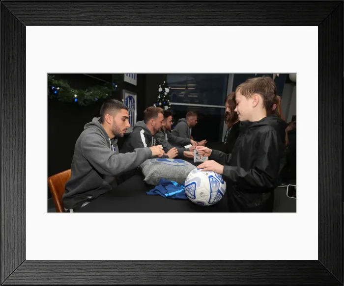 Framed Print : Brighton & Hove Albion FC: 2019 / 20 Season - Player Signing Session with Neal Maupay, Dale Stephens, Aaron Connolly, and Adam Webster at Amex Stadium Framed Print : Brighton & Hove Albion FC: 2019 / 20 Season - Player Signing Session with Neal Maupay, Dale Stephens, Aaron Connolly, and Adam Webster at Amex Stadium