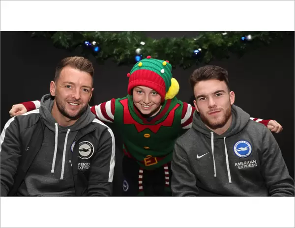 Brighton & Hove Albion FC: 2019 / 20 Season Player Signing Session with Neal Maupay, Dale Stephens, Aaron Connolly, and Adam Webster at Amex Stadium
