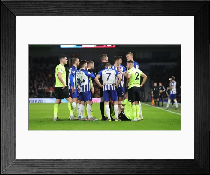 Framed Print : Brighton and Hove Albion vs. Sheffield United: Premier League Battle at American Express Community Stadium (21DEC19) Framed Print : Brighton and Hove Albion vs. Sheffield United: Premier League Battle at American Express Community Stadium (21DEC19)