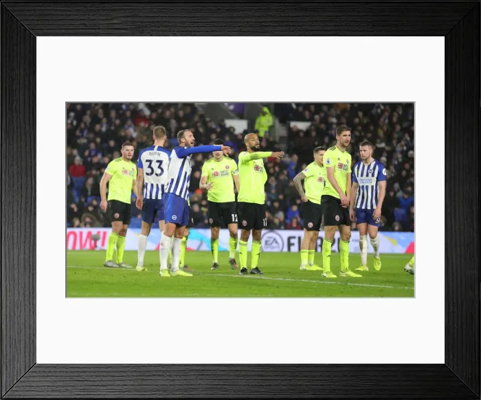 Framed Print : Brighton and Hove Albion vs. Sheffield United: Premier League Battle at American Express Community Stadium (21DEC19) Framed Print : Brighton and Hove Albion vs. Sheffield United: Premier League Battle at American Express Community Stadium (21DEC19)