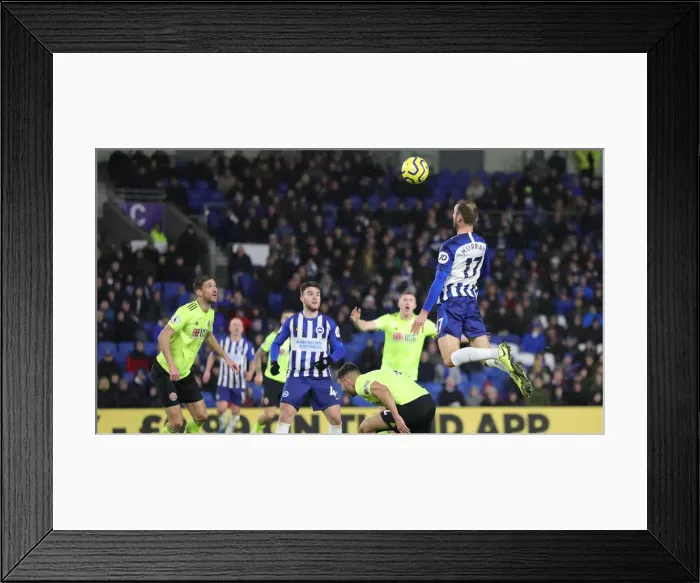 Framed Print : Brighton and Hove Albion vs. Sheffield United: Premier League Battle at American Express Community Stadium (12.21.19)