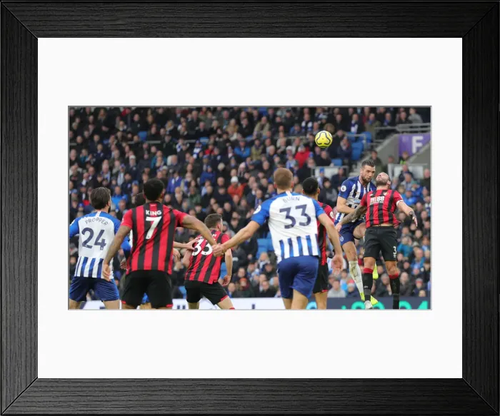 Framed Print : Premier League Showdown: Brighton & Hove Albion vs. Bournemouth at American Express Community Stadium (28DEC19) Framed Print : Premier League Showdown: Brighton & Hove Albion vs. Bournemouth at American Express Community Stadium (28DEC19)