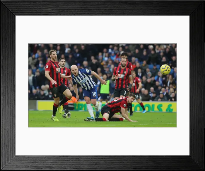 Framed Print : Brighton and Bournemouth Face Off in Premier League Clash at American Express Community Stadium (28DEC19)