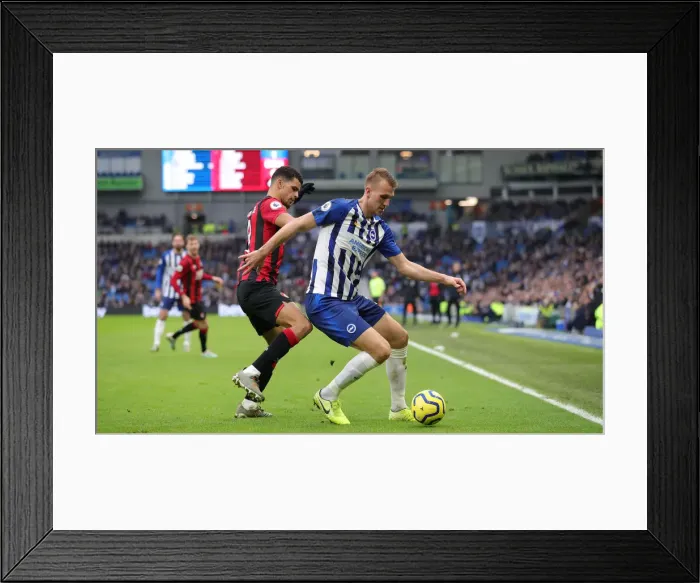 Framed Print : Premier League Showdown: Brighton & Hove Albion vs. Bournemouth at American Express Community Stadium (28DEC19) Framed Print : Premier League Showdown: Brighton & Hove Albion vs. Bournemouth at American Express Community Stadium (28DEC19)
