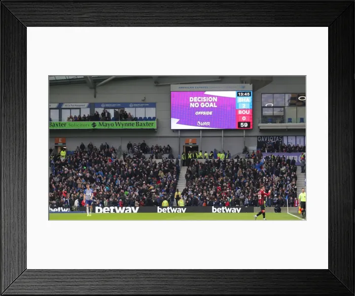 Framed Print : Premier League Showdown: Brighton & Hove Albion vs. Bournemouth at American Express Community Stadium (28DEC19)