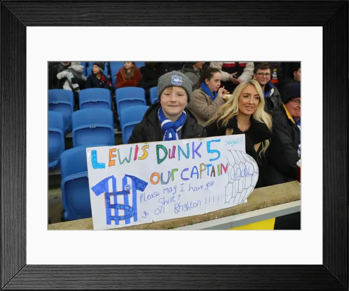 Framed Print : Brighton and Hove Albion vs. Chelsea: A Premier League Battle at American Express Community Stadium (01.01.20)