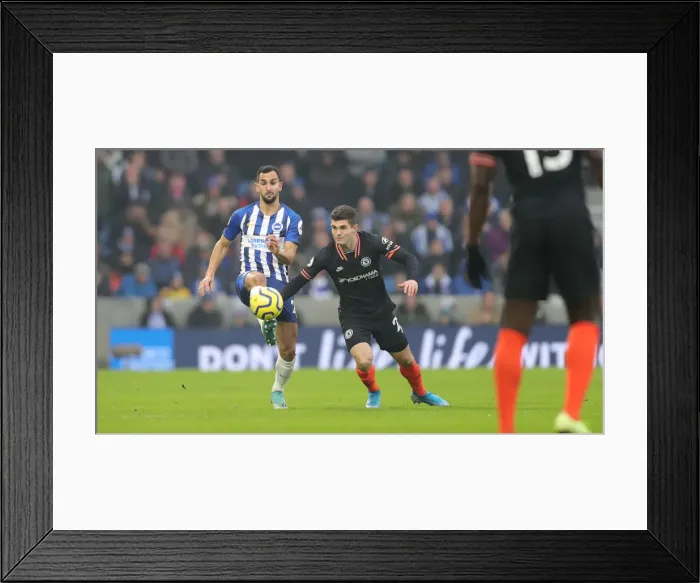Framed Print : Brighton and Hove Albion vs. Chelsea: A Premier League Battle at American Express Community Stadium (01.01.20) Framed Print : Brighton and Hove Albion vs. Chelsea: A Premier League Battle at American Express Community Stadium (01.01.20)