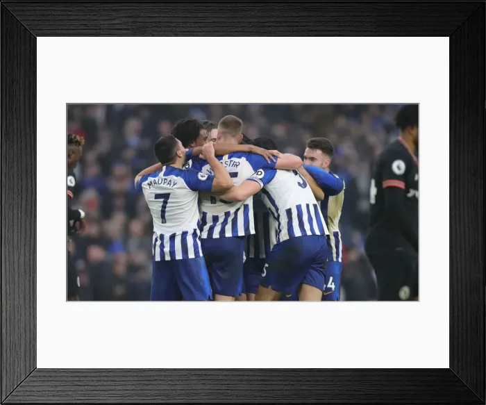 Framed Print : Brighton and Hove Albion vs. Chelsea: A Premier League Battle at American Express Community Stadium (01.01.20)