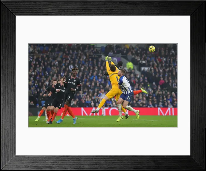 Framed Print : Brighton and Hove Albion vs. Chelsea: A Premier League Battle at American Express Community Stadium (01.01.20)