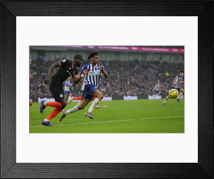 Framed Print : Brighton and Hove Albion vs. Chelsea: A Premier League Battle at the American Express Community Stadium (01.01.20)