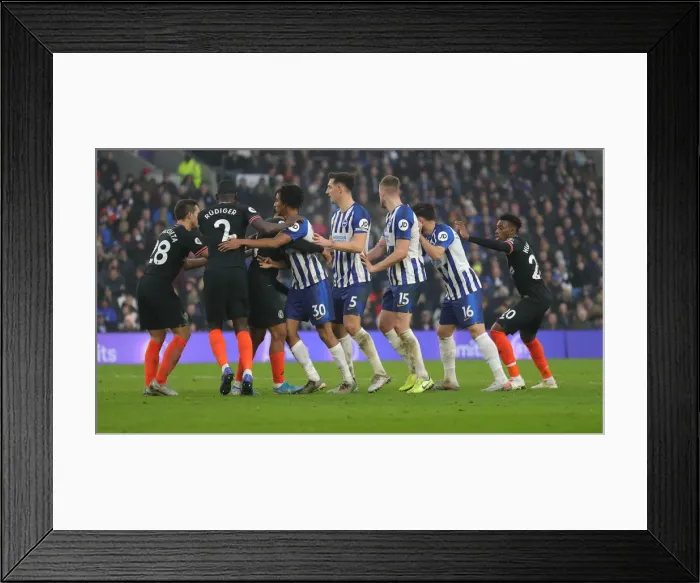 Framed Print : Brighton and Hove Albion vs. Chelsea: A Premier League Battle at American Express Community Stadium (01.01.20)