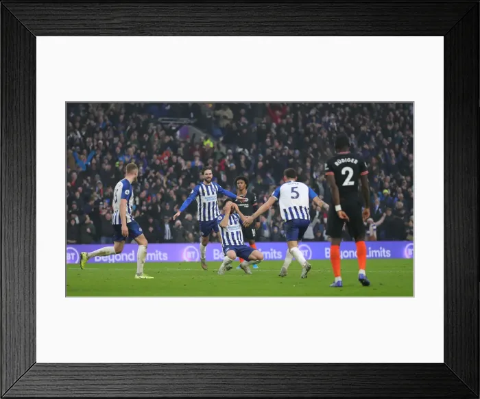Framed Print : Brighton and Hove Albion vs. Chelsea: A Premier League Battle at American Express Community Stadium (01.01.20) Framed Print : Brighton and Hove Albion vs. Chelsea: A Premier League Battle at American Express Community Stadium (01.01.20)