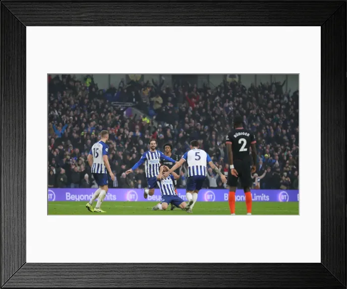 Framed Print : Premier League Showdown: Brighton & Hove Albion vs. Chelsea (01JAN20) at American Express Community Stadium Framed Print : Premier League Showdown: Brighton & Hove Albion vs. Chelsea (01JAN20) at American Express Community Stadium
