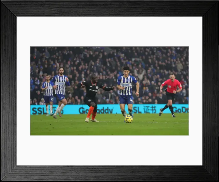 Framed Print : Brighton and Hove Albion vs. Chelsea: A Premier League Battle at American Express Community Stadium (01.01.20)