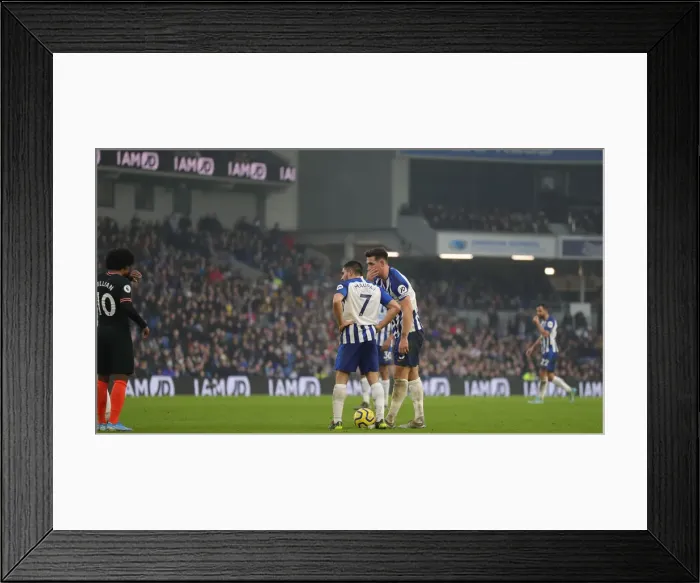 Framed Print : Brighton and Hove Albion vs. Chelsea: A Premier League Battle at American Express Community Stadium (01.01.20)