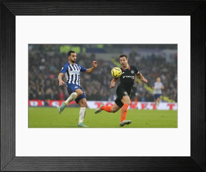 Framed Print : Brighton and Hove Albion vs. Chelsea: A Premier League Battle at American Express Community Stadium (01.01.20)