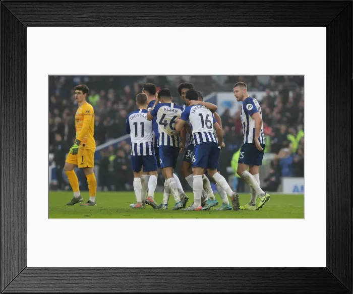 Framed Print : Brighton and Hove Albion vs. Chelsea: A Premier League Battle at American Express Community Stadium (01.01.20)