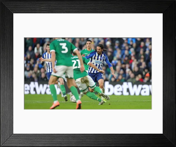 Framed Print : FA Cup Third Round: Intense Match Action between Brighton & Hove Albion and Sheffield Wednesday at American Express Community Stadium (04.01.2020) Framed Print : FA Cup Third Round: Intense Match Action between Brighton & Hove Albion and Sheffield Wednesday at American Express Community Stadium (04.01.2020)
