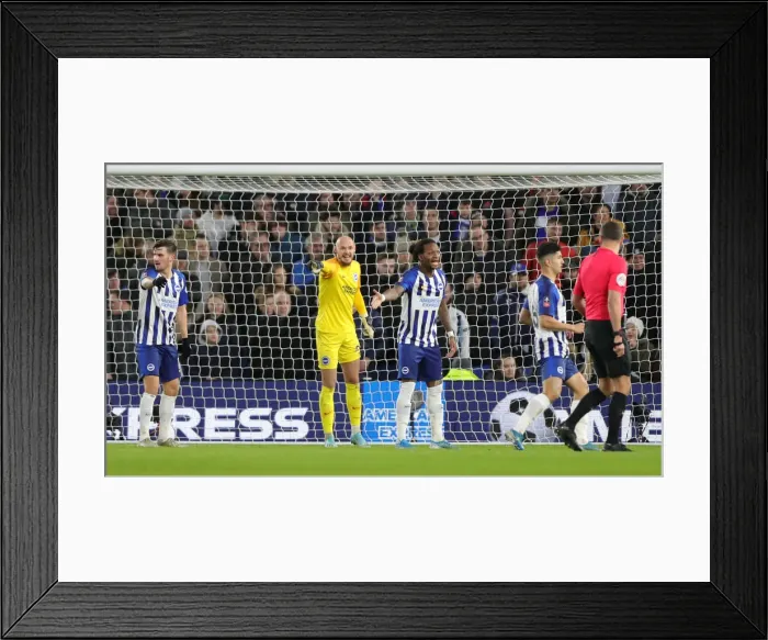Framed Print : Brighton and Hove Albion vs. Sheffield Wednesday: FA Cup 3rd Round Battle at American Express Community Stadium (04JAN20) Framed Print : Brighton and Hove Albion vs. Sheffield Wednesday: FA Cup 3rd Round Battle at American Express Community Stadium (04JAN20)