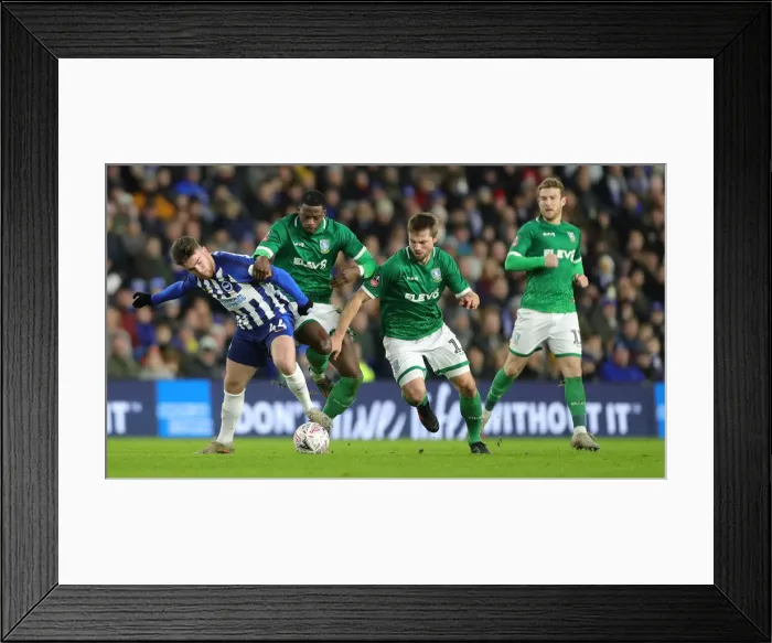 Framed Print : Brighton & Hove Albion vs. Sheffield Wednesday: FA Cup 3rd Round Battle at American Express Community Stadium (04.01.20) Framed Print : Brighton & Hove Albion vs. Sheffield Wednesday: FA Cup 3rd Round Battle at American Express Community Stadium (04.01.20)