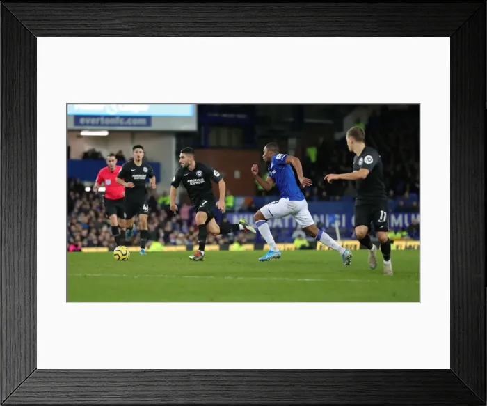 Framed Print : Intense Premier League Showdown: Everton vs. Brighton and Hove Albion at Goodison Park (11Jan20)